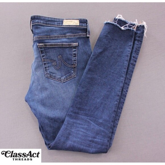 AG Adriano Goldschmied Womens Jeans Blue The Legging Ankle Super Skinny 29R - Picture 1 of 13